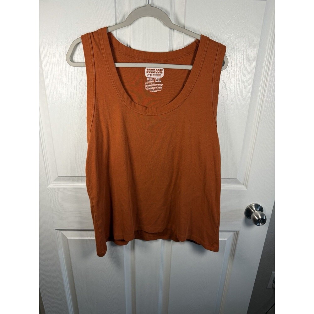 Big Bud Press Bedroom Tank Top in Burnt Orange Scoop Neck 3X